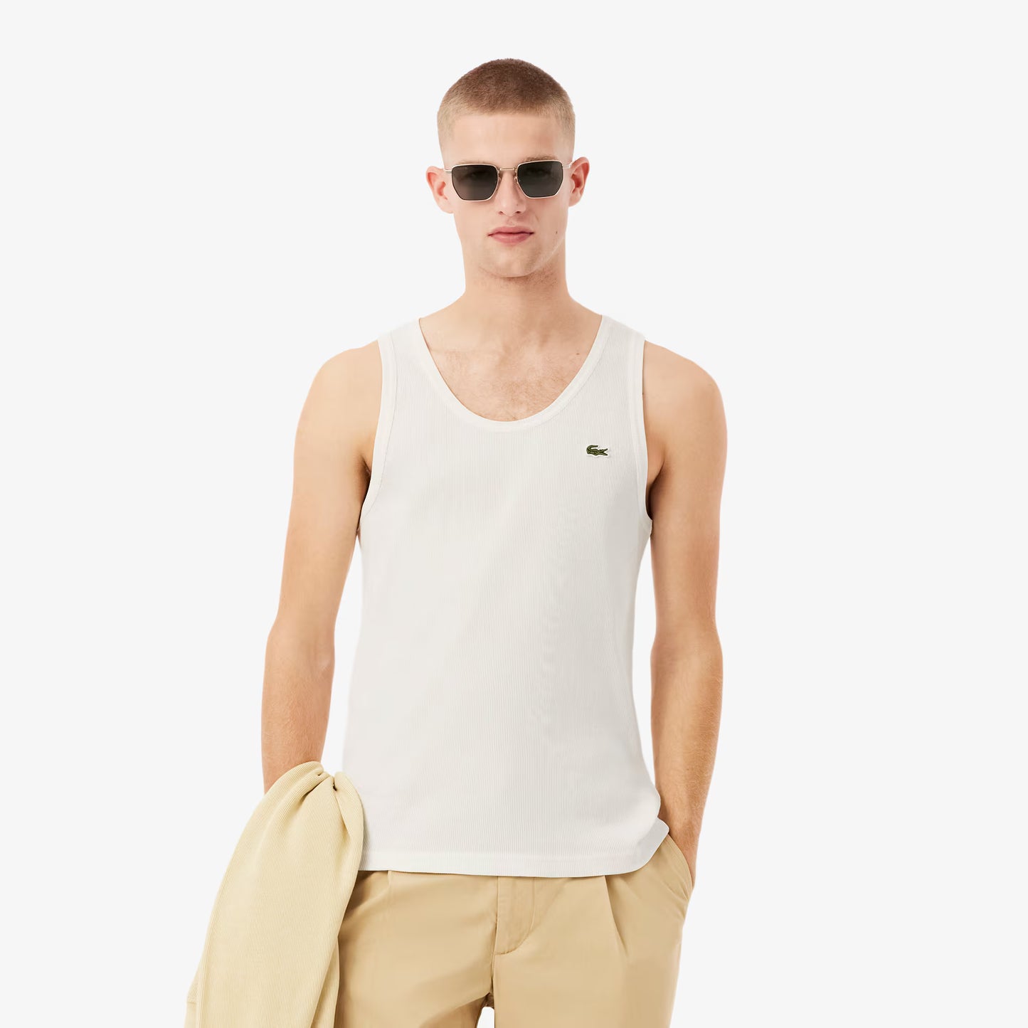 Slim Fit Ribbed Cotton Tank Top