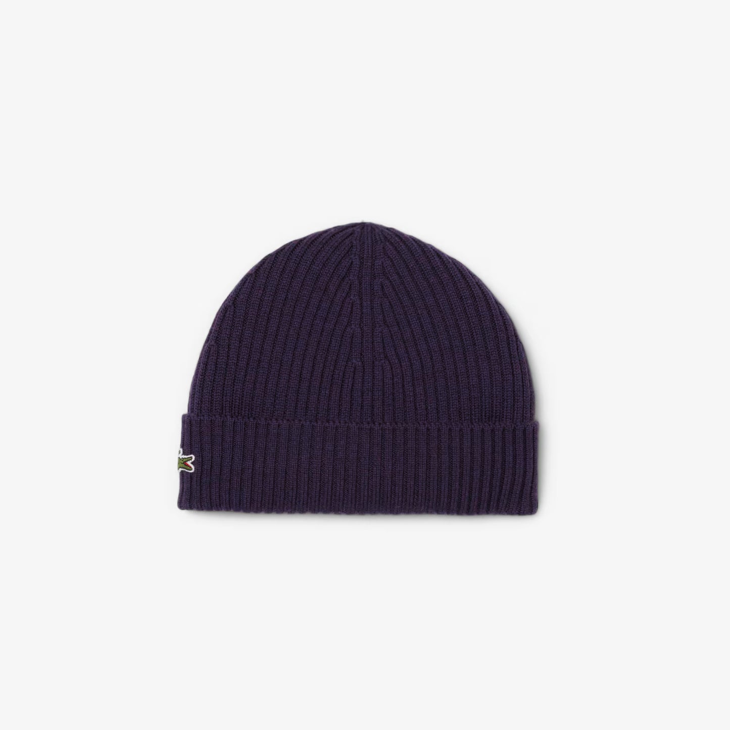 Rippstrick-Beanie aus gebürsteter Wolle