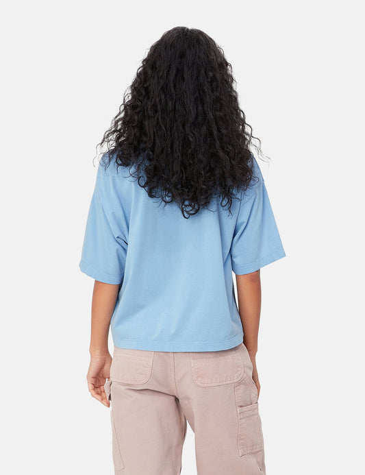 Damen-T-Shirt Nelson (weit geschnitten) – Poolblau