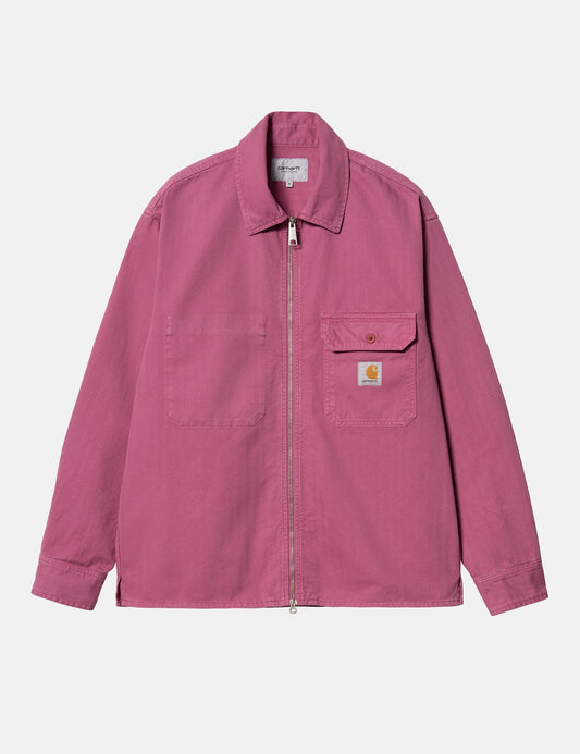 Rainer Overshirt – Magentarot Garment Dyed