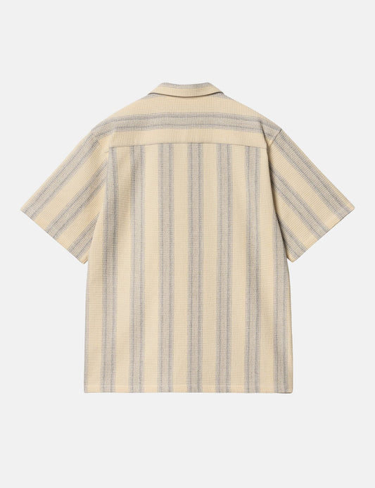 Kurzarmhemd Dodson Stripe – Natur