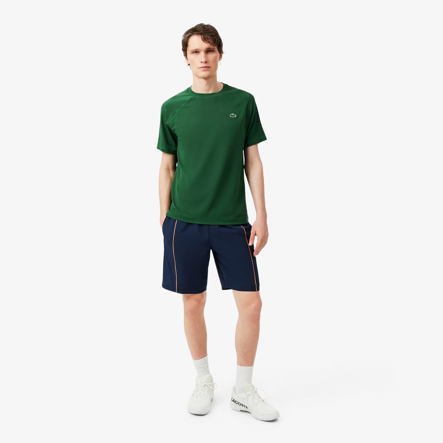 Sportshorts aus Taft mit Rautenmuster und Zierleiste