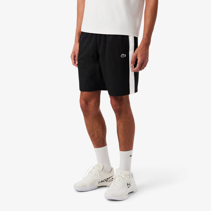 Sport-Shorts mit Akzentband aus Diamant-Taft
