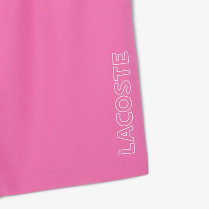 Trim Accent Diamond Taffeta Sport Shorts