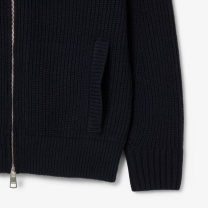 Wool High Neck Zipped Sweater