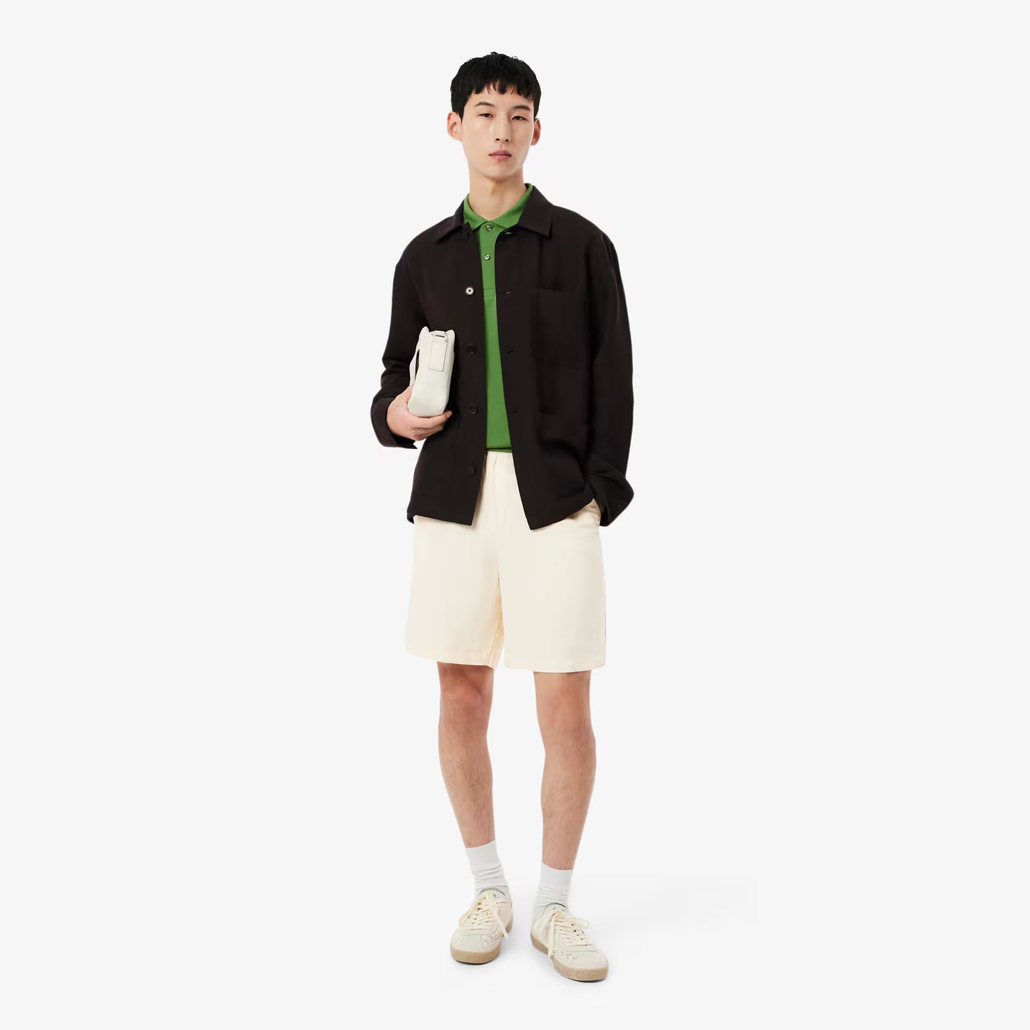 Regular Fit Twill-Shorts aus Leinenmischung