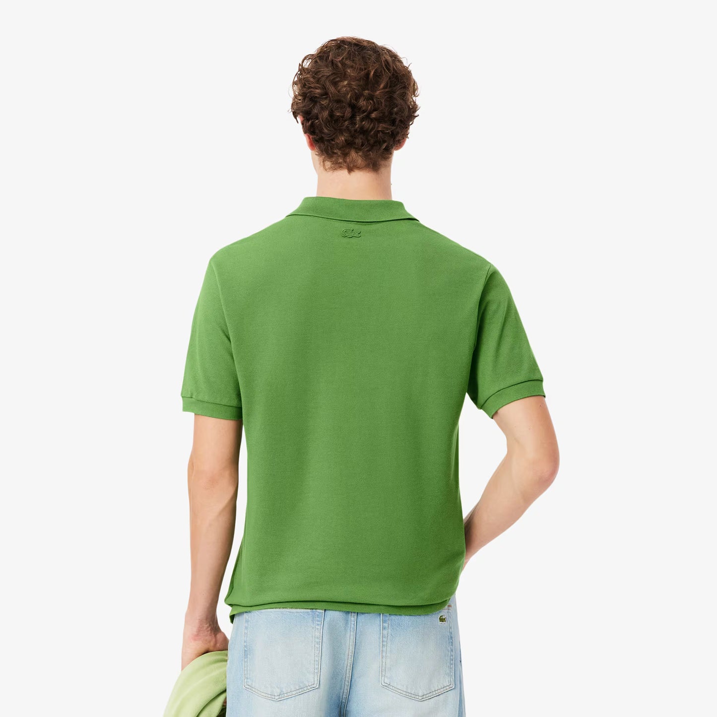 Classic Fit Embroidery Detail Petit Pique Polo Shirt