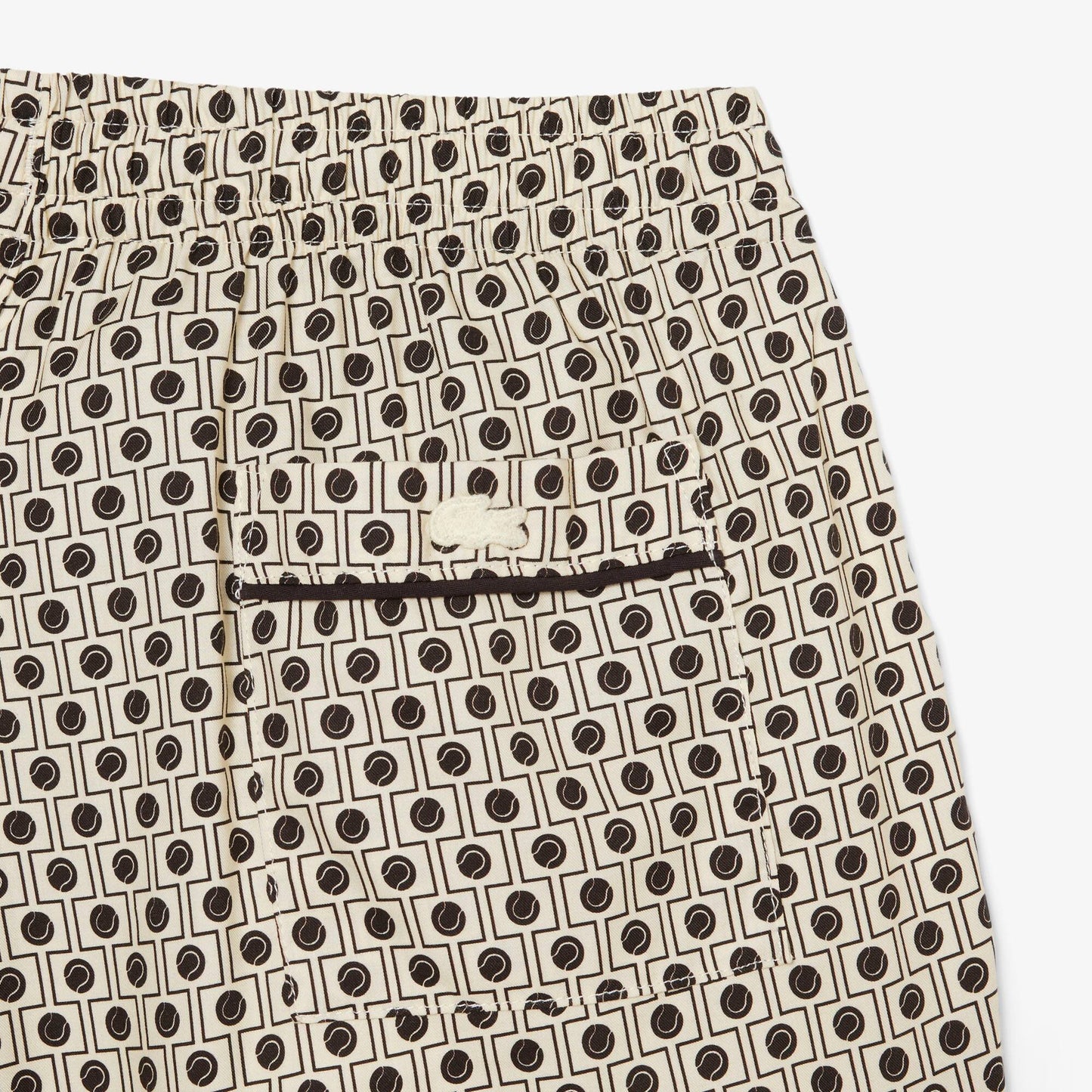 Relaxed Fit Printed Cotton Blend Shorts