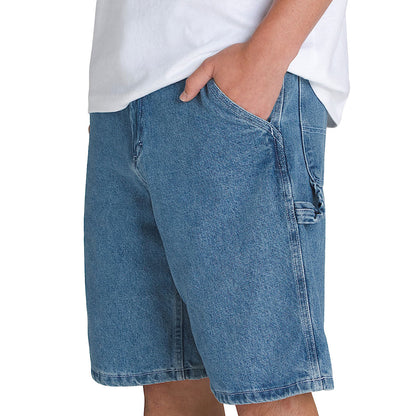 Loose-Denim-Shorts Drill Chore
