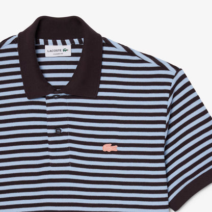 Classic Fit Textured Striped Polo Shirt