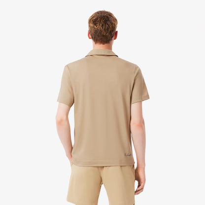 Paris Poloshirt mit offener Kragenform, bestickt, klassischer Schnitt