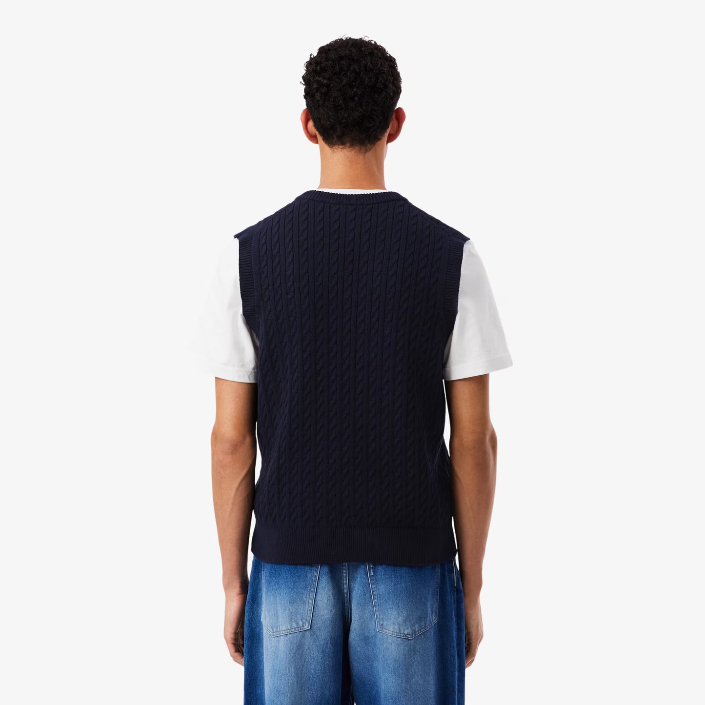 Cable Knit Cotton Sweater Vest