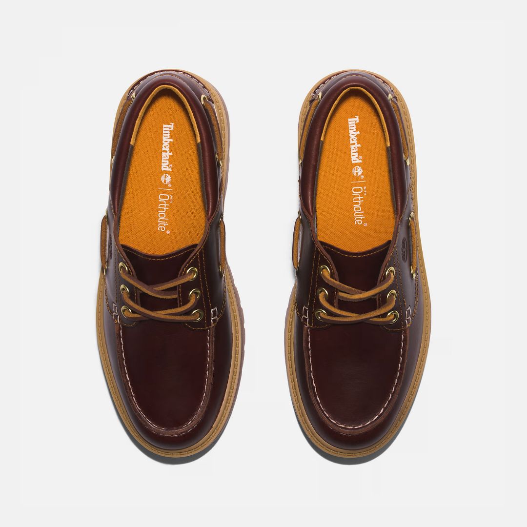 Stone Street Platform Boat Shoe Dark Brown