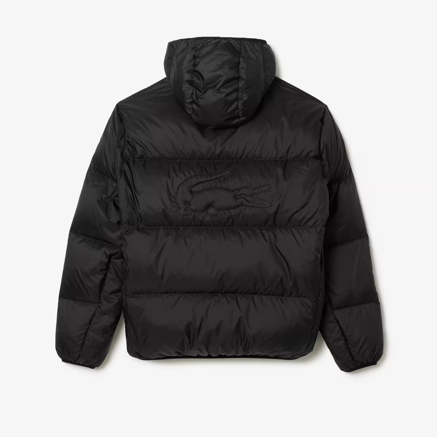 Short Water-Repellent Hooded Puffed Jacket