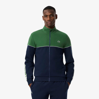 Tennis-Sweatshirt mit Reißverschluss und Farbblock