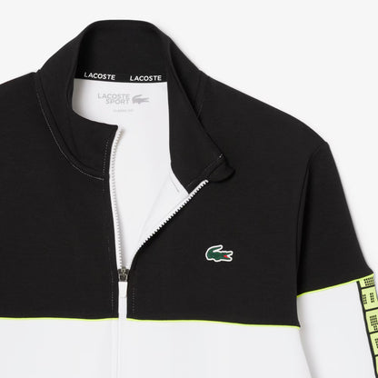 Tennis-Sweatshirt mit Reißverschluss und Farbblock