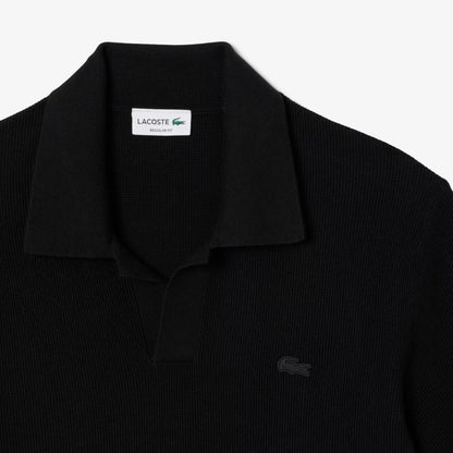 Baumwollmischung Pullover mit offenem Polokragen
