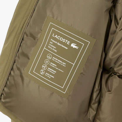 Water-Repellent Hooded Down Jacket