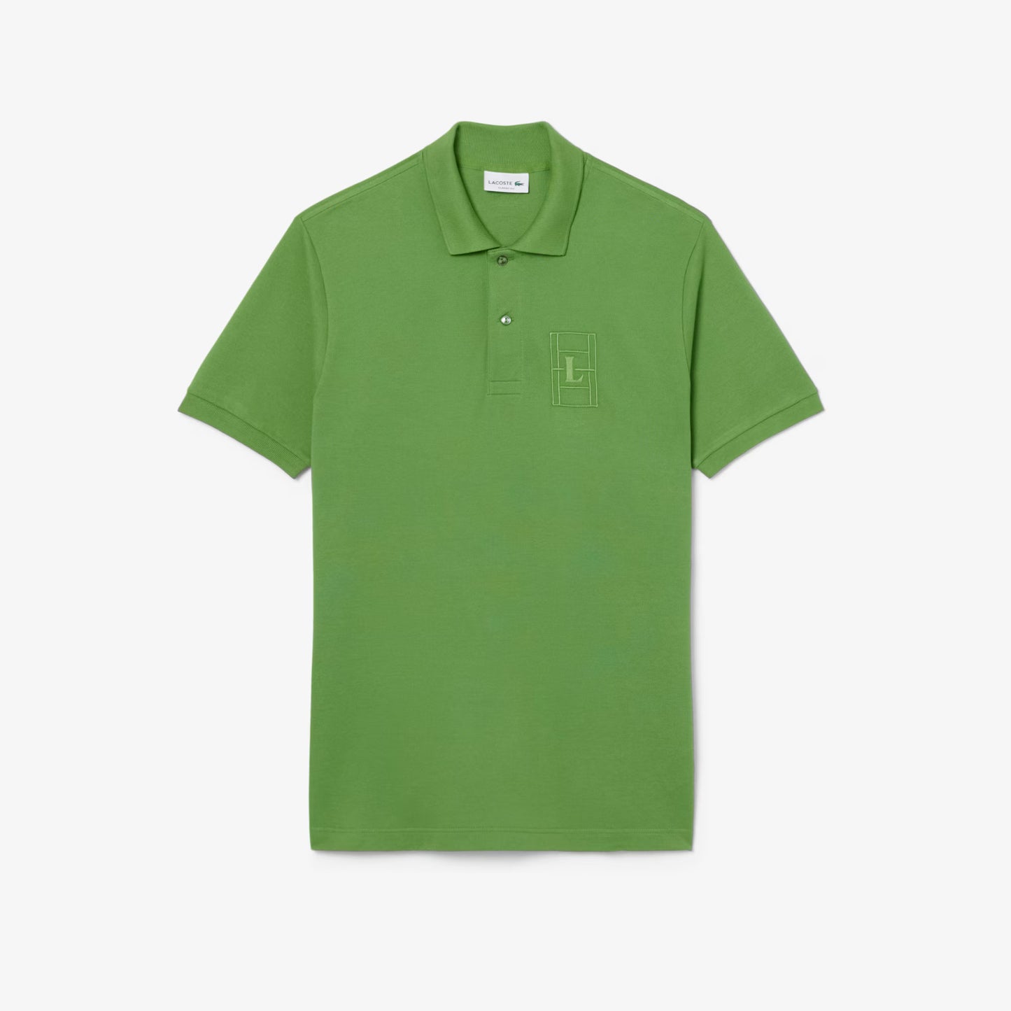 Classic Fit Embroidery Detail Petit Pique Polo Shirt