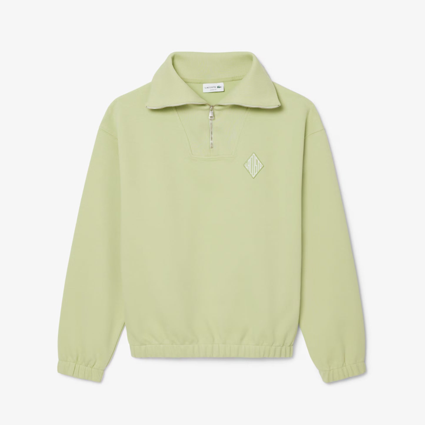Loose Fit Zipped Neck Pique Sweatshirt