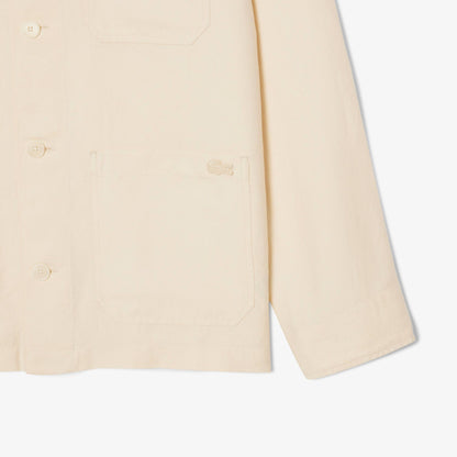 Leinenmischgewebe-Overshirt