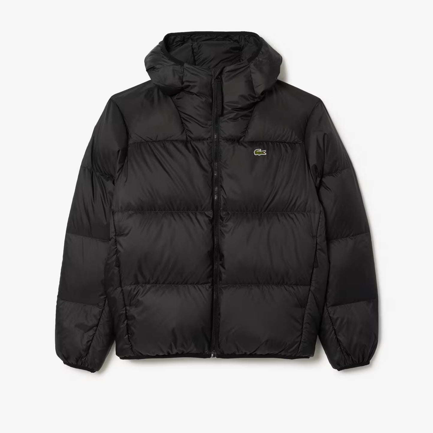 Short Water-Repellent Hooded Puffed Jacket
