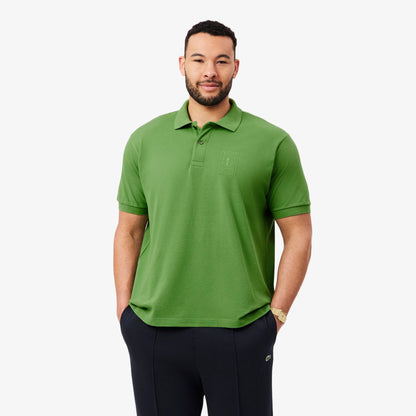 Classic Fit Embroidery Detail Petit Pique Polo Shirt