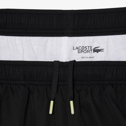Sport-Shorts mit Akzentband aus Diamant-Taft