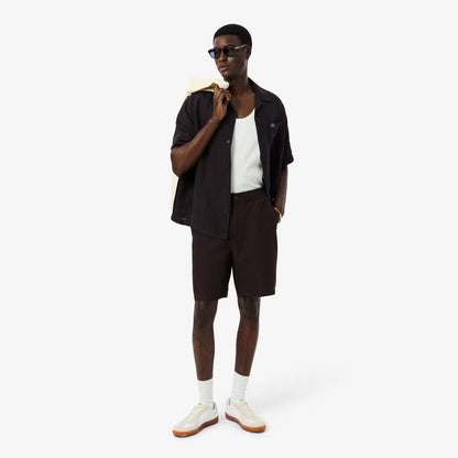Regular Fit Twill-Shorts aus Leinenmischung