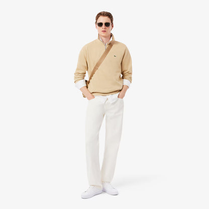 Zip-Up High Neck Interlock Sweatshirt