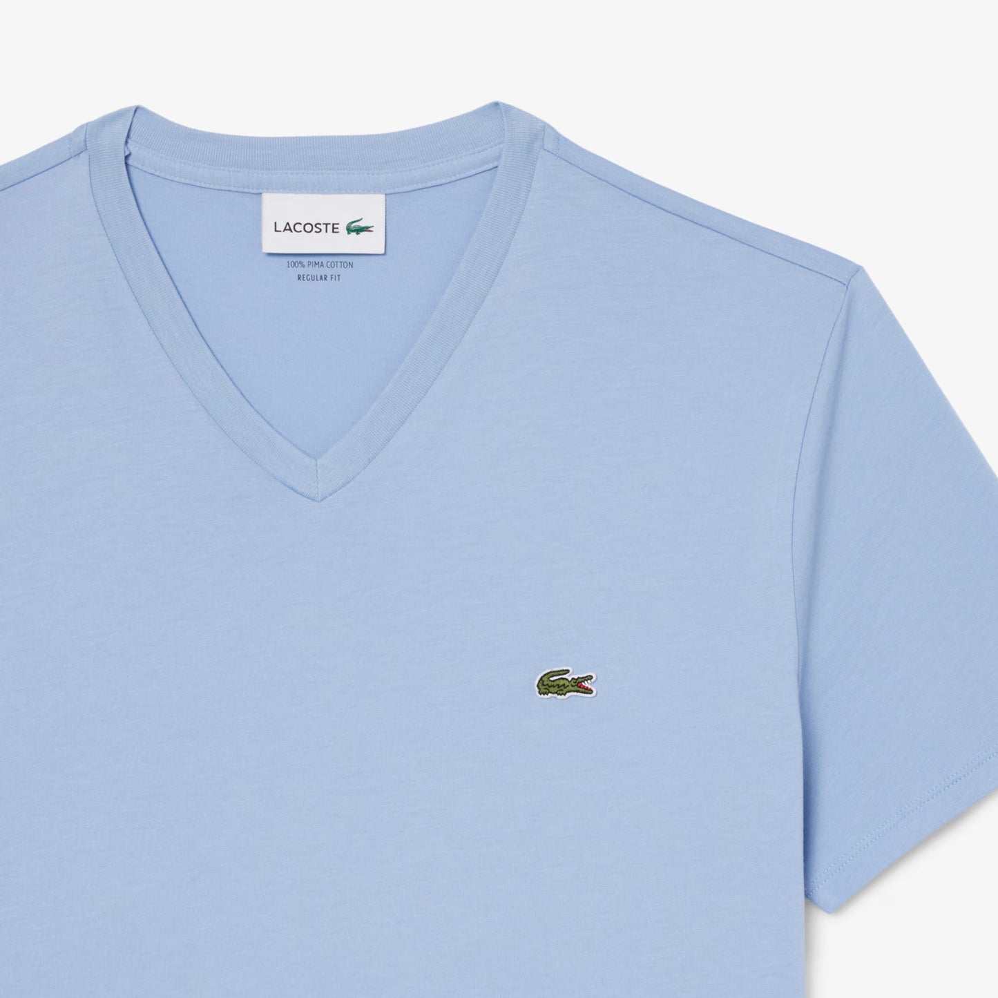 Leichtes Pima Baumwoll-V-Neck T-Shirt
