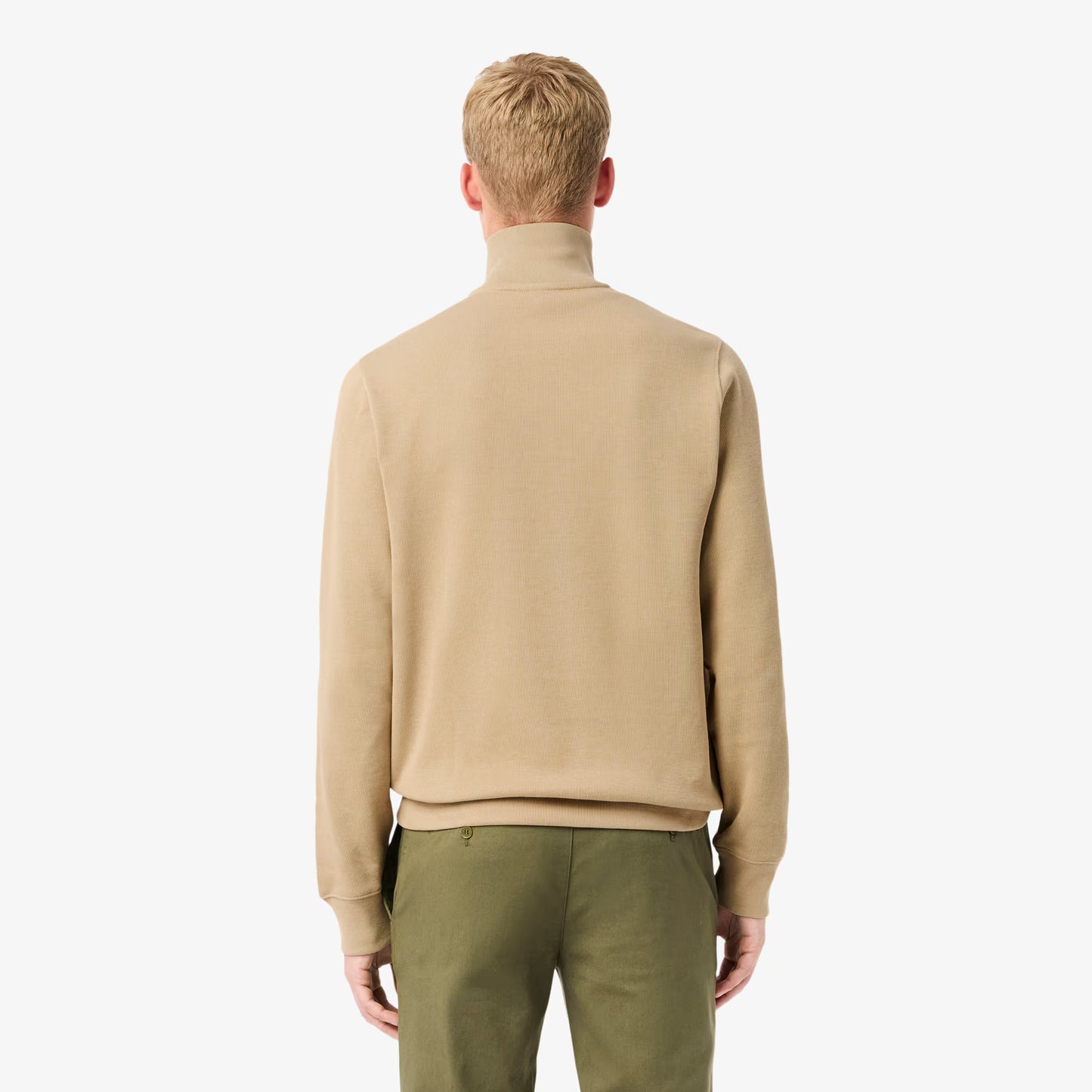 Zip-Up High Neck Interlock Sweatshirt 2