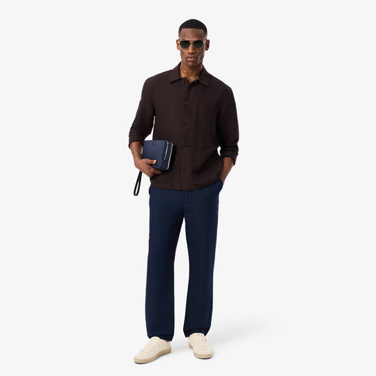 Pantalon Chino en Lin Coupe Droite