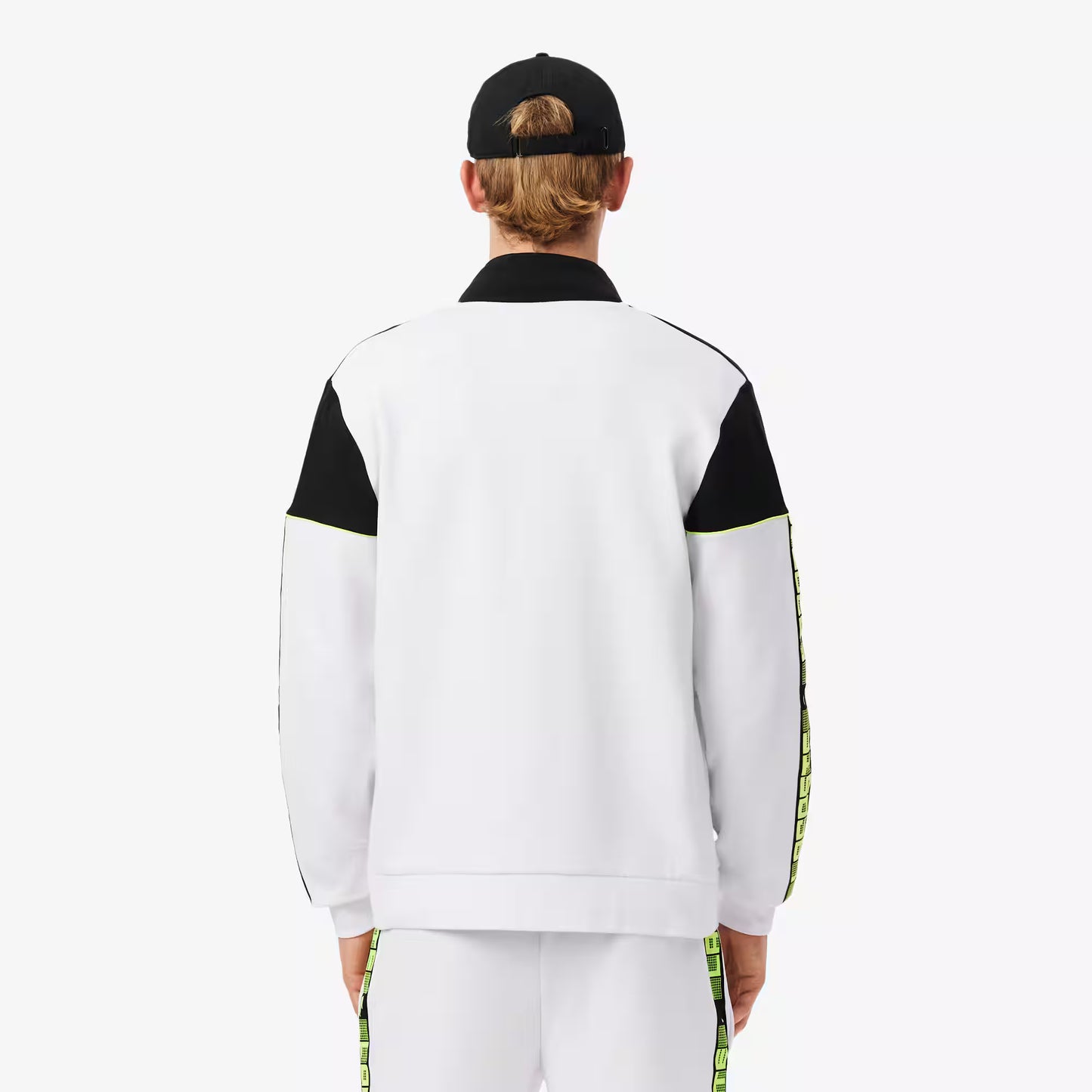 Tennis-Sweatshirt mit Reißverschluss und Farbblock