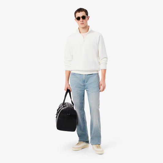 Sweatshirt mit geprägtem Stehkragen und Reißverschluss