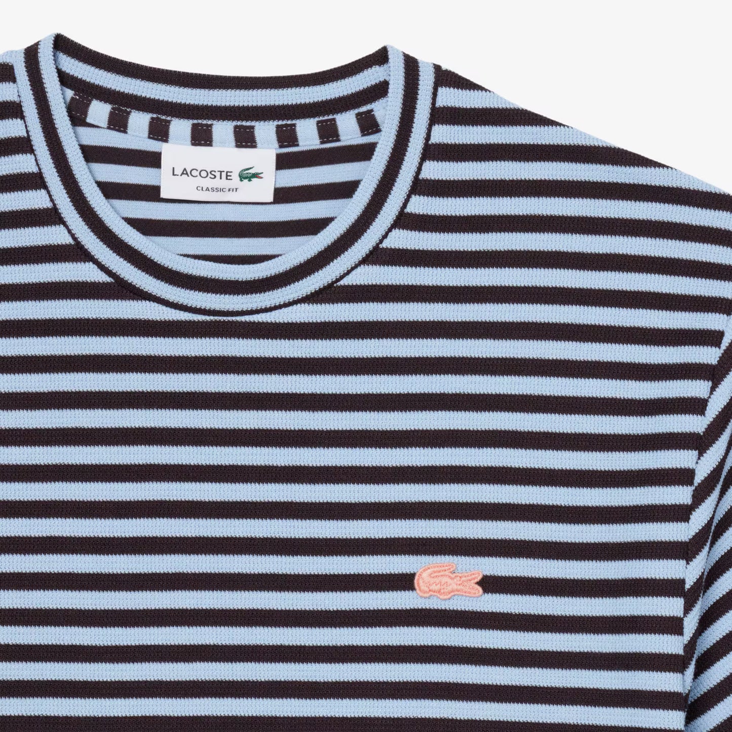 Textured Striped Cotton T-shirt