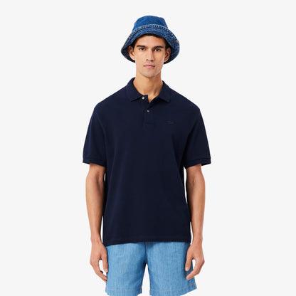Loose Fit Polohemd aus schwerem Piqué