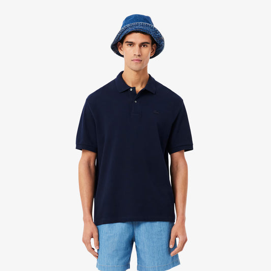 Loose Fit Polohemd aus schwerem Piqué