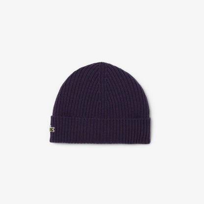 Rib Knit Brushed Wool Beanie