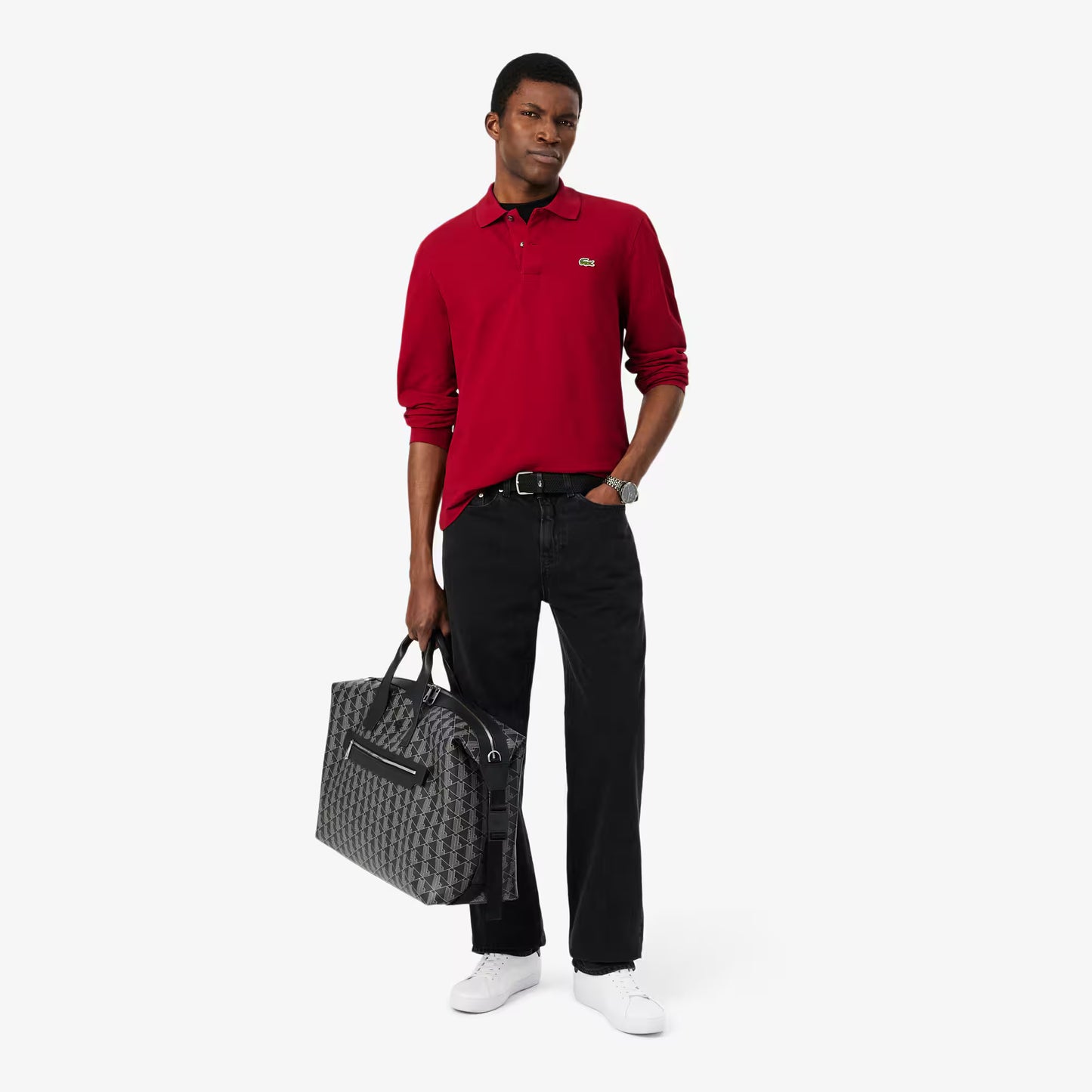 Klassisches L.12.12 Langarm-Poloshirt