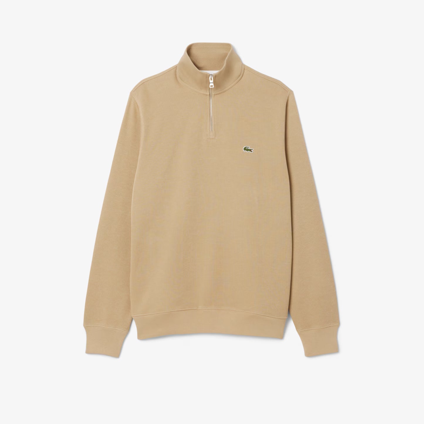 Zip-Up High Neck Interlock Sweatshirt 2