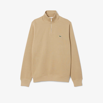 Zip-Up High Neck Interlock Sweatshirt 2
