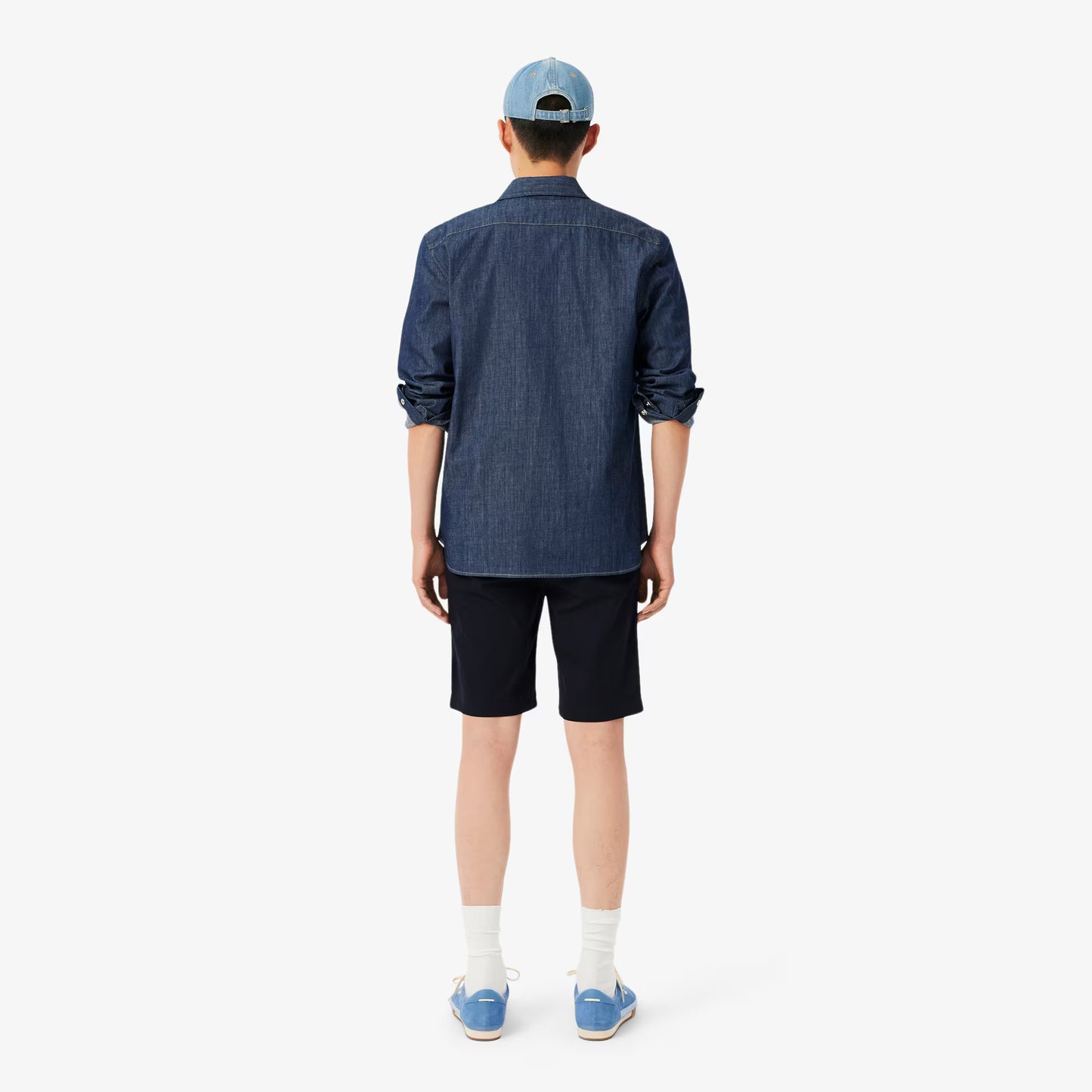 Schmal geschnittene Stretch-Chino-Shorts aus Baumwolle