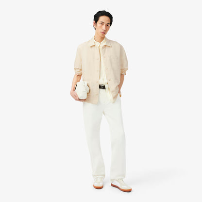 Leinenmischgewebe-Overshirt