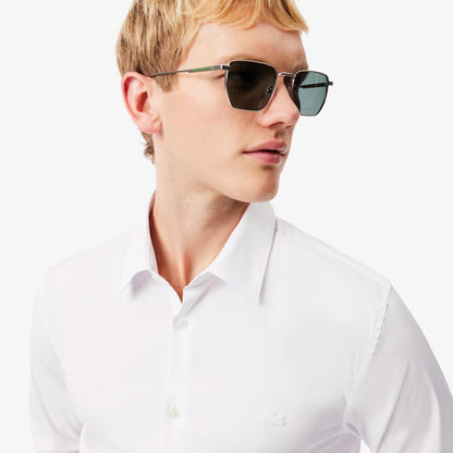 Slim-Fit-Hemd aus Stretch-Popeline