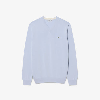 Monochrome Cotton V-neck Sweater
