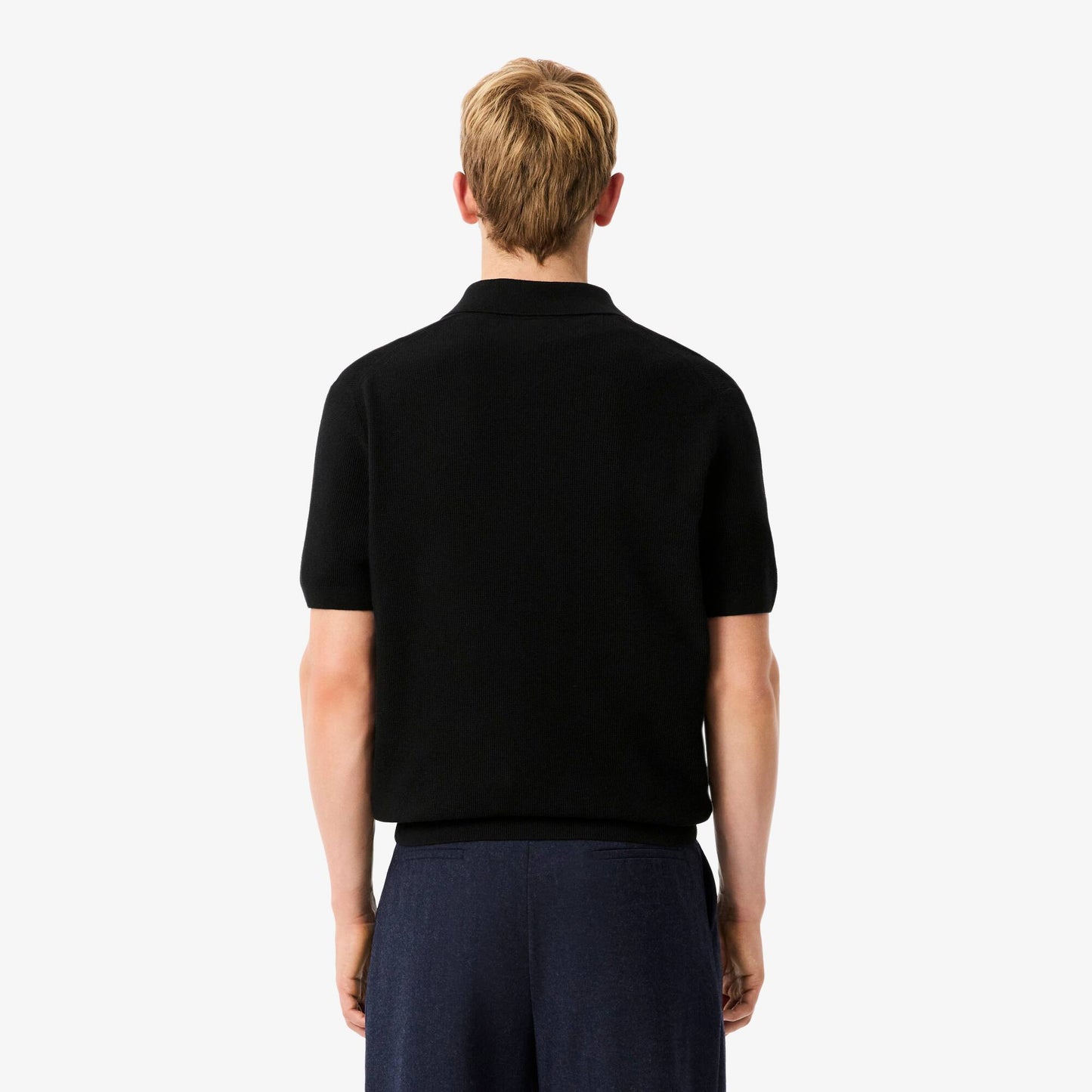 Baumwollmischung Pullover mit offenem Polokragen