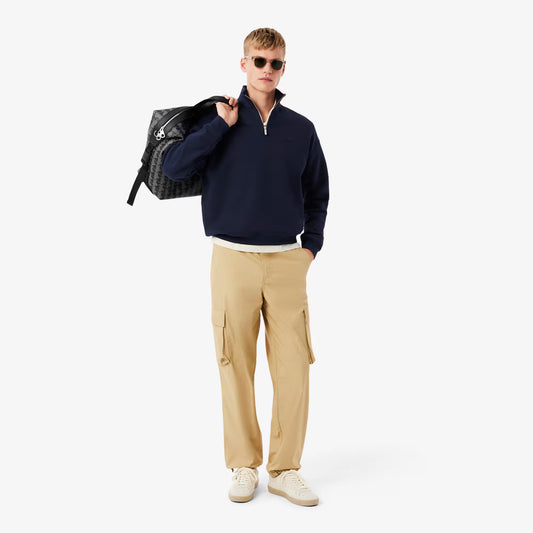 Schweres Fleece-Sweatshirt mit Reißverschlusskragen