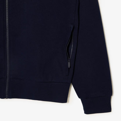 Zip-Up High Neck Fleece Sweatshirt