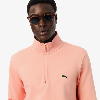 High Neck Zipped Fleece Sweatshirt
